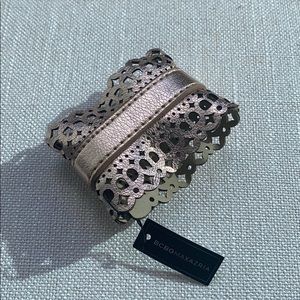 BCBG Leather Cuff Bracelet. NWT.